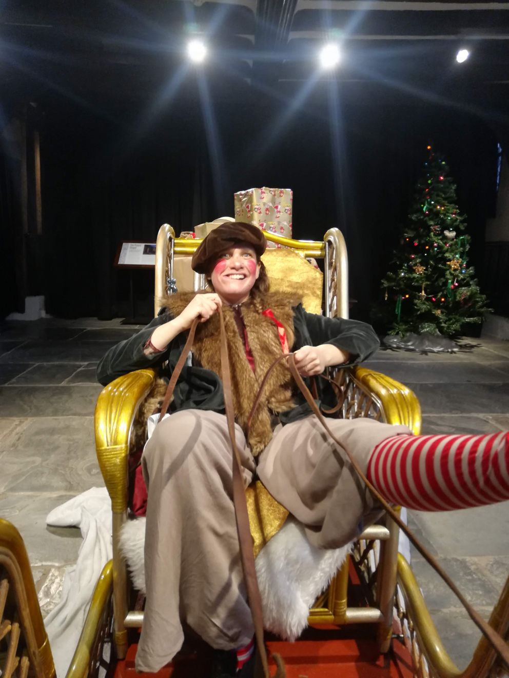 Thursday the Elf in Santa's sleigh