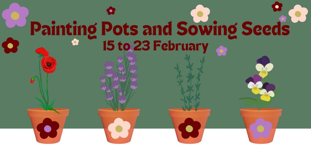 Painting pots and Sowing seeds